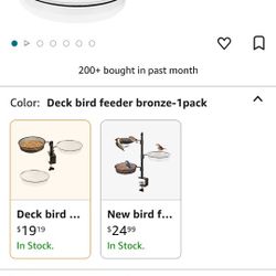 Deck Bird Feeder. 