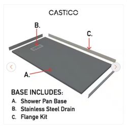 Hi everyone we this shower set base and walls heavy duty  Acrylic walls heavy duty and shower CASTICO 36 in. W x 60 in. L x 1.125 in. H Alcove Solid C