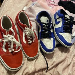 Red Vans & Blue Nike