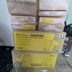 198 Size 6 Ultra Premium Bamboo Diapers - Chemical & Scent Free 