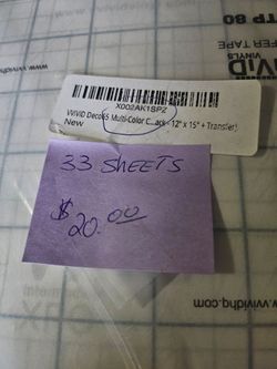 Circut multi colors transfer sheets