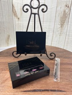 ISH Gemstone Shadow Palette With Black And Gold Accents And Lip Stamens Favorites.