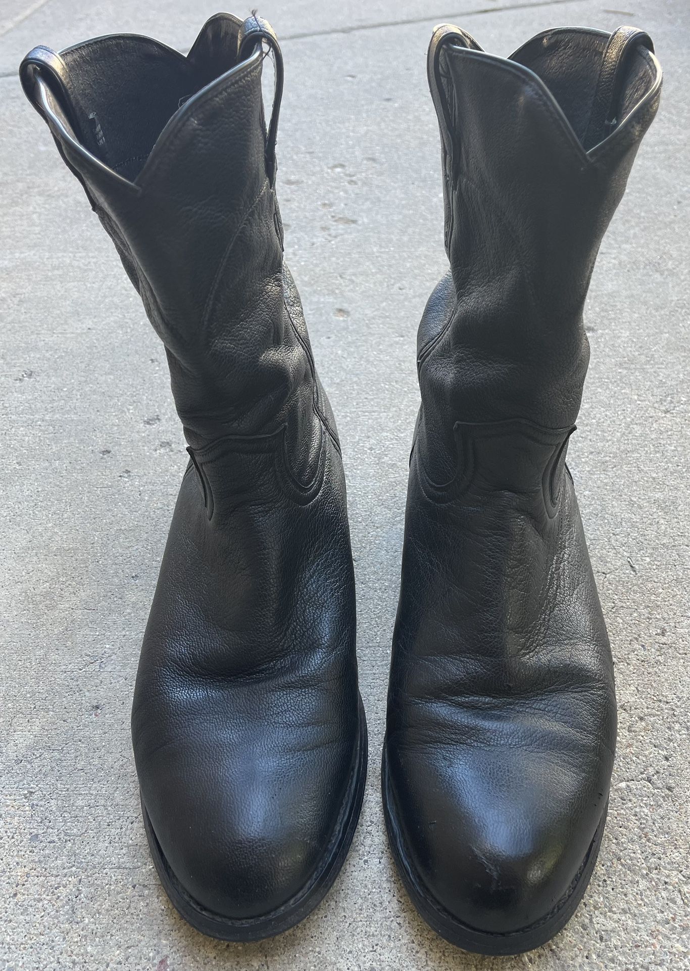 Boots Dan Post Black Leather Boots / Black / Mens 12D