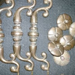 3 Large Antique Dresser Handles
