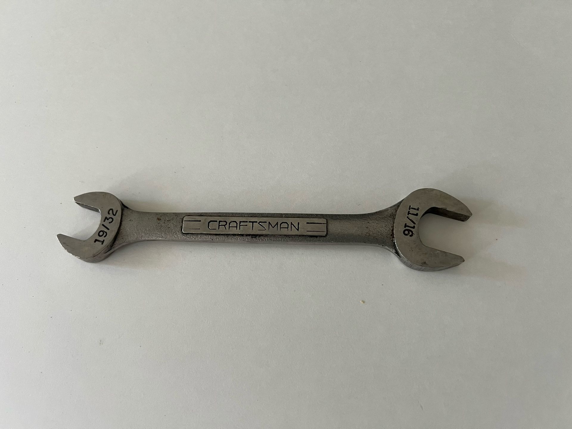 Vintage Craftsman 19/32 and 11/16 Double Open End Wrench - 44581 -VV- Forged in USA