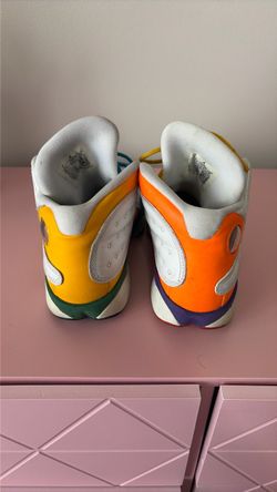 Air Jordan size 5 rainbow coloring