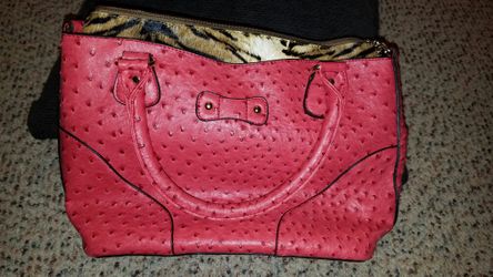 Red faux leather tote brand new