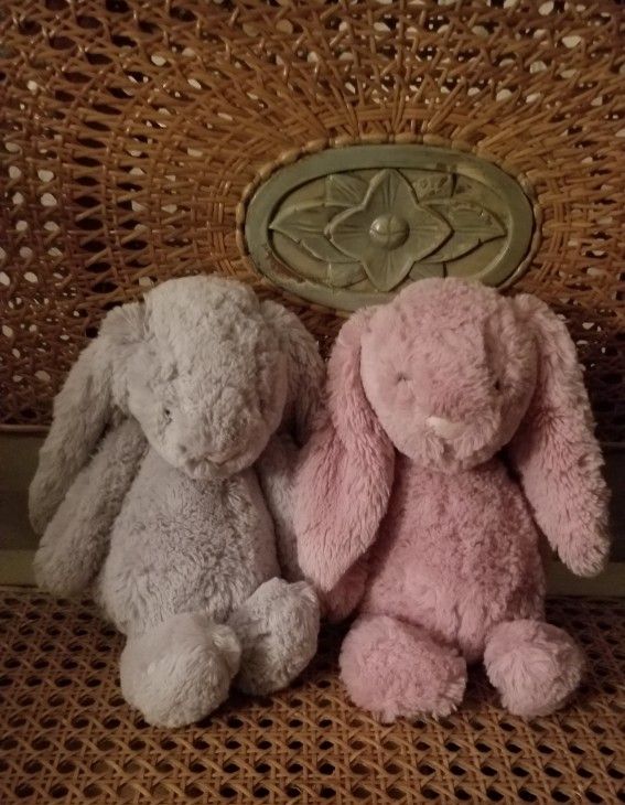 Jellycat Bashful Bunnies Gray Pink $20 Each