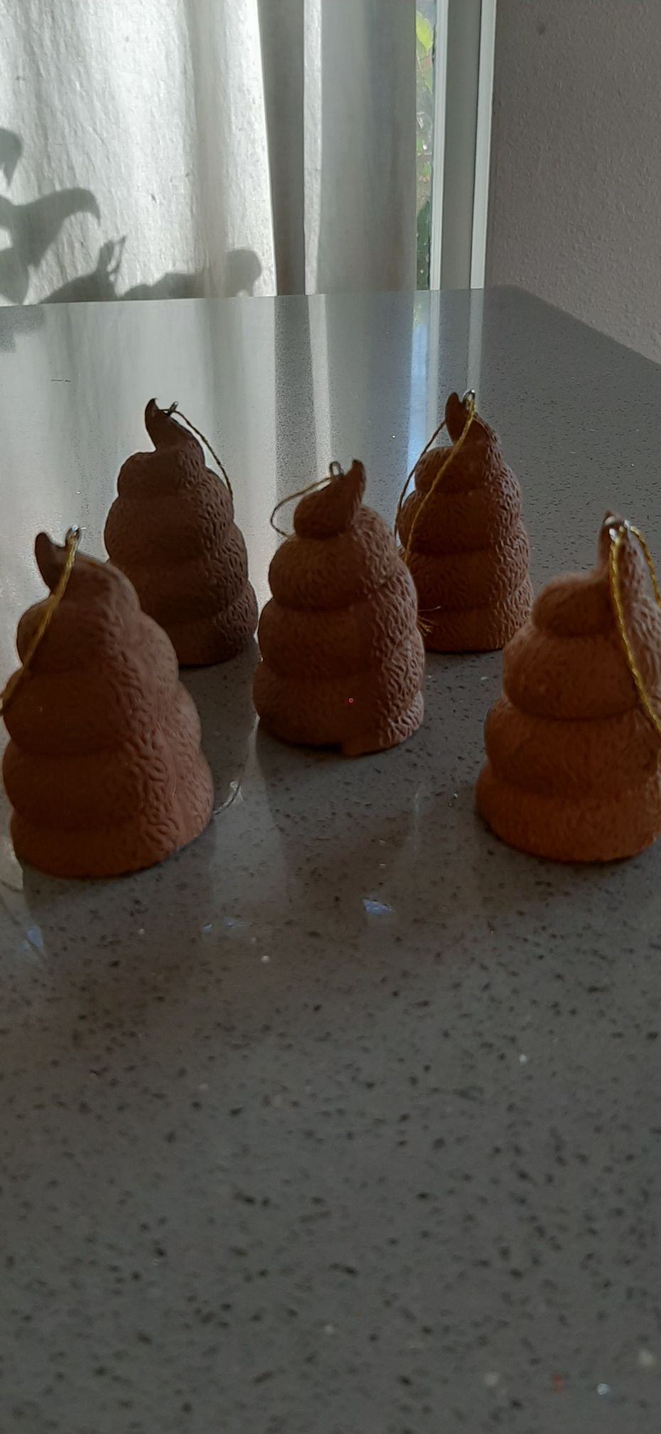 Set of 5 Christmas ornaments Poops