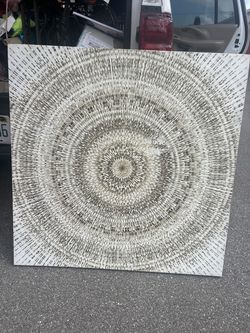 Textured Gold and White Wall Art