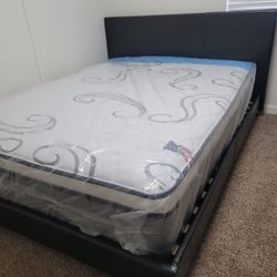 NEW QUEEN PILLOW TOP MATTRESS AND BOX SPRING 