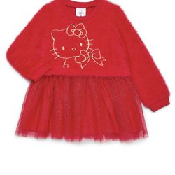 Christmas Hello Kitty Dress Size 4t New