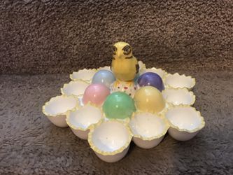 Ceramic Easter egg holder