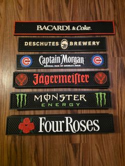 Bar mats-Bacardi-Captain Morgan-Jagermeister-Monster-Four Roses-Titos