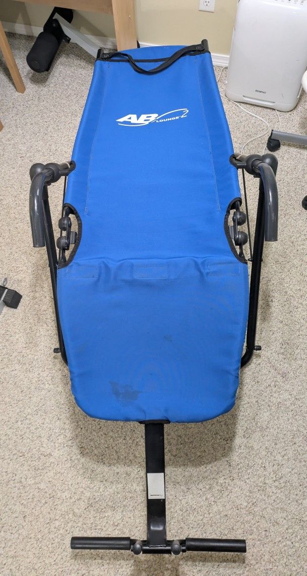 Ab lounge two, abdominal exercise, chair.