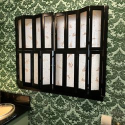 Vintage 1950’s Paper Pulp Reed Window Shutter Set