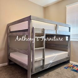 Full bunk bed and mattress