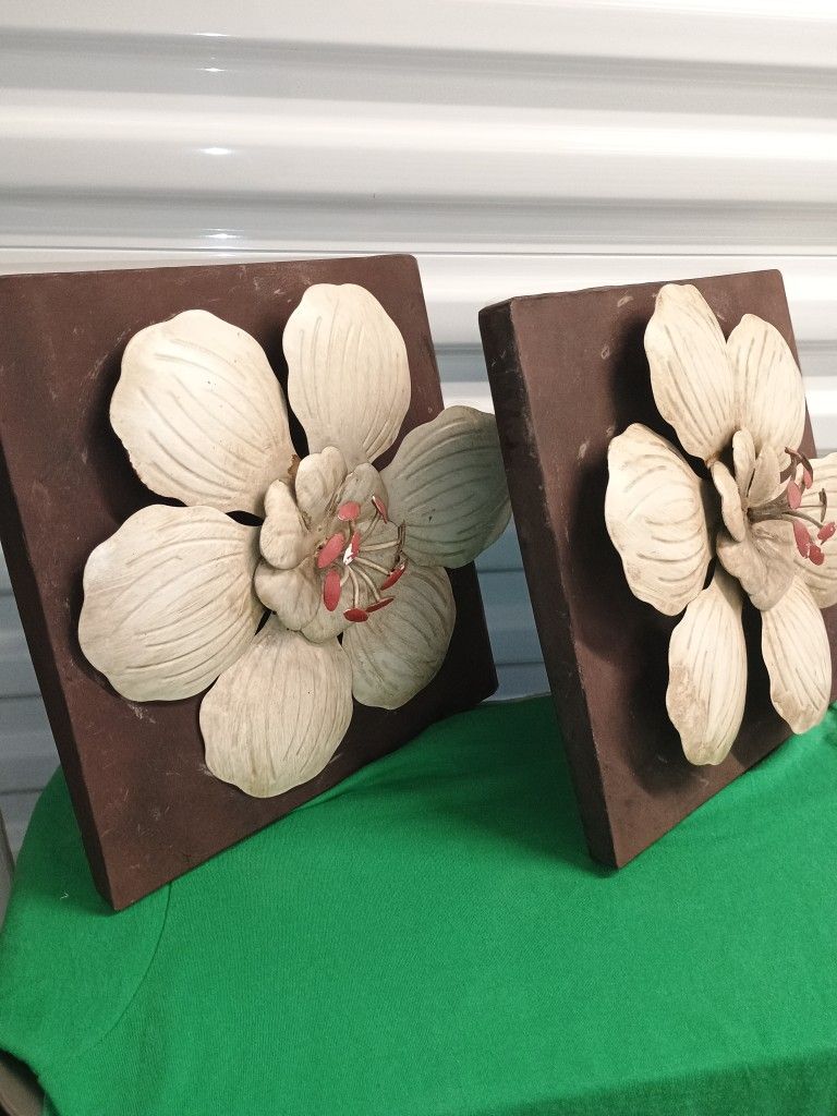 framed Flower Art , Metal - Dogwood Flowers 3D beautiful