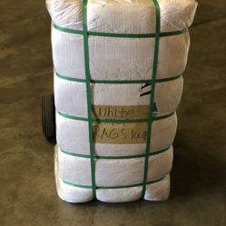 White Knit Wiping Rags In 100LB bales - 3 Remaining