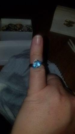 Aquamarine and gold ring