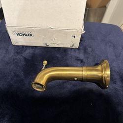 KOHLER Paces Single Handle and Tub Faucet in Vibrant Brushed Moderne Brass