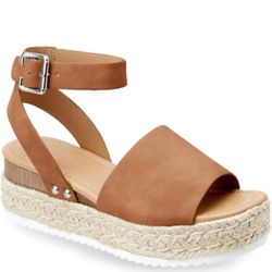 Women’s Flatform Espadrilles Ankle Strap Size 9