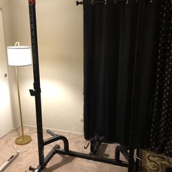 Sunny Power Rack Zone + Sunny Lat Pull-Down Pulley Attachment, (10-50lbs Resistance Bands with Extensions, Foam Roller, Foam Mat and more)
