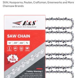 Saw Chain 20.00 18 Inch 74 Drive Lenght .325 .050