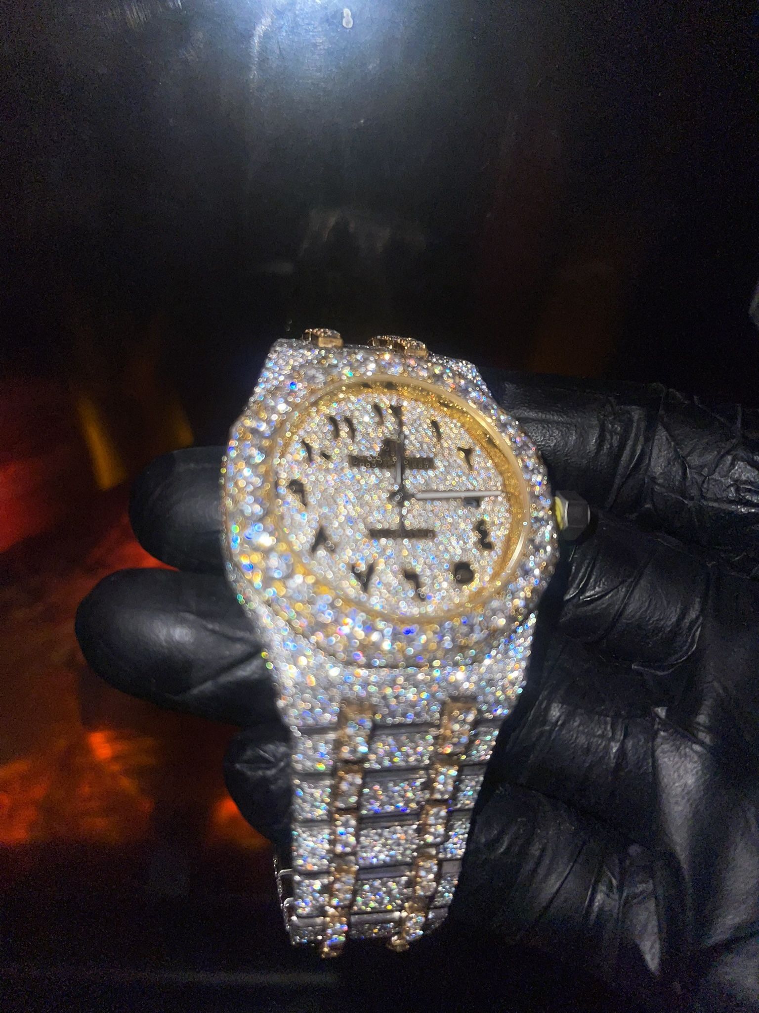 Two Tone Gold AP Moissanite Diamond Watches
