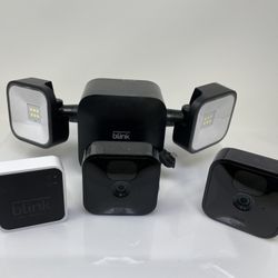 Blink Security Camera System  With Flood Light