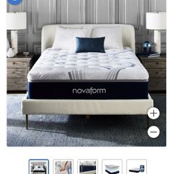 Novaform 14" Queen-sized Advance Gel Memory Foam with a Bed Frame