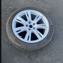 1 Only - 245/45r19 5x4.72 5x120 Stock Split Spoke Tesla Model S X Wheel Rim With Michelin Pilot Sport 4 Tire!
