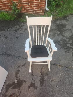 White Wooden Rocking Chair in perfect shape
