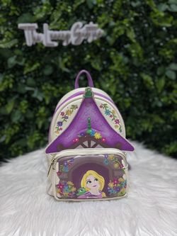 Loungefly Disney Tangled Tower Scene Mini Backpack 10th Anniversary Rapunzel