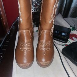 Brown Little Girls Boots