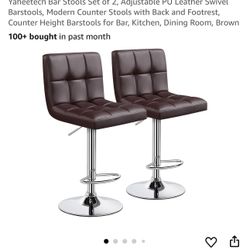Yaheetech Brown Bar Stools