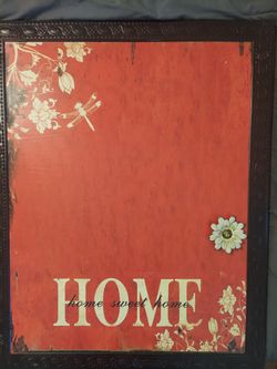 Magnetic "Home Sweet Home" Tin Sign