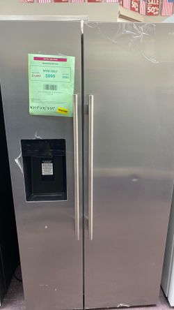 MORA disense 29.1-cu ft Standard-Depth 36-in Wide Side-by-Side Refrigerator with Ice Maker ,Water and Ice Dispenser (Fingerprint resistant stainless s