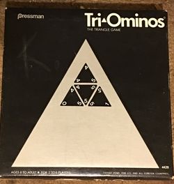 Vintage Tri-ominos tile game