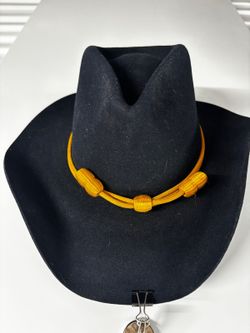 Renegade Black Cowboy Hat Civil War Union Cavalry Style Gold Cord Size 7 USA