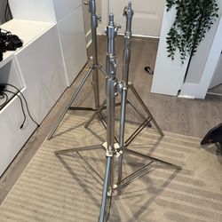 Lot of 3 – Heavy Duty Steel C-Stands / Light Stands – Film & Photography Grip