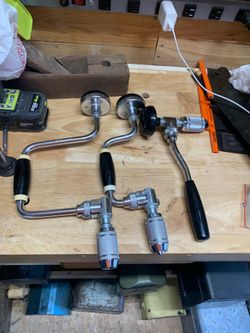 Set of three vintage Stanley bit and braces