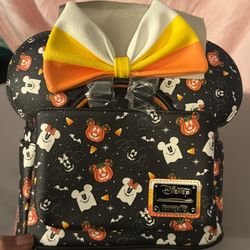 Loungefly Spooky Mickey & Minnie Mouse Candy Corn Backpack 