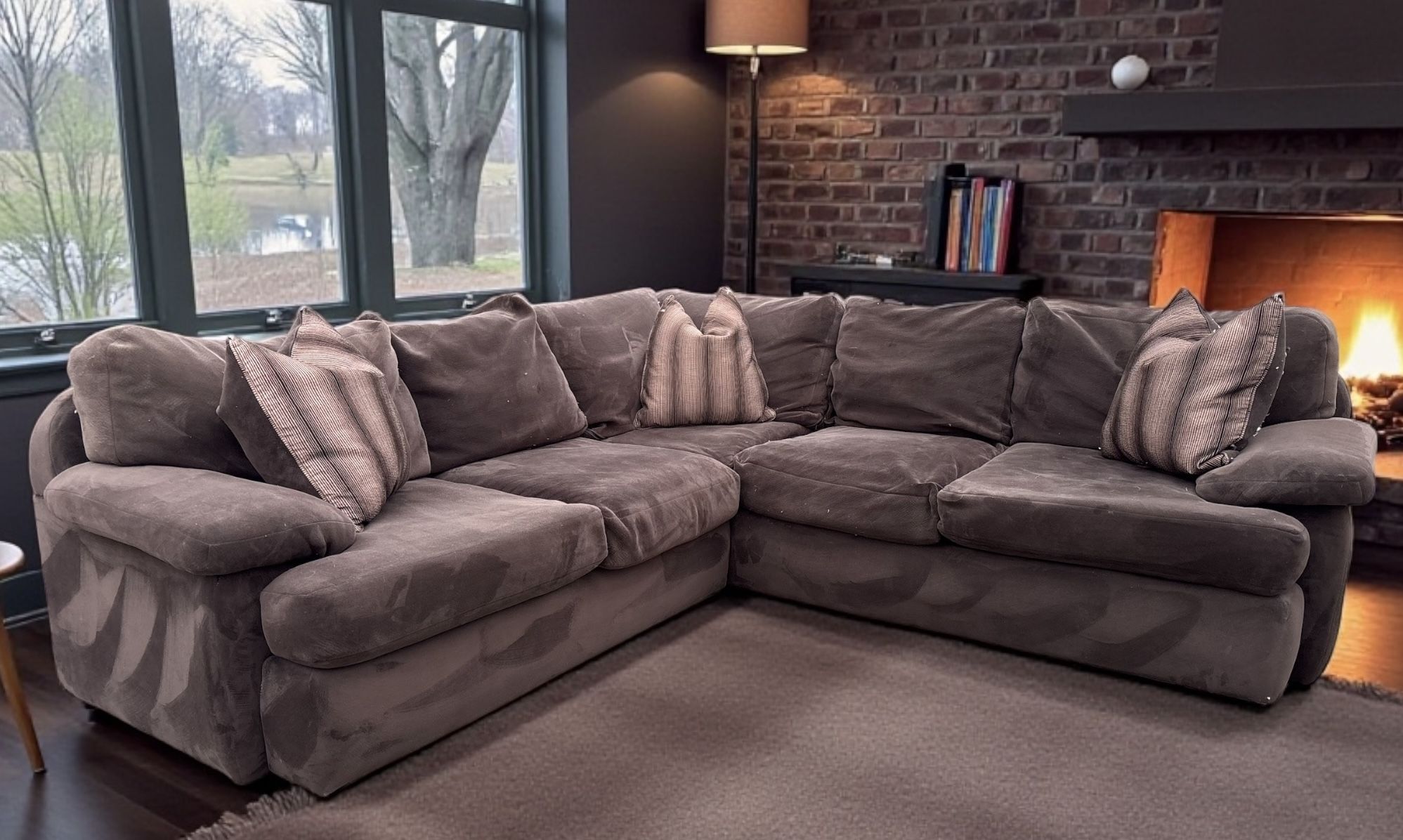 Plush Cozy Stanton Sectional Sofa Couch