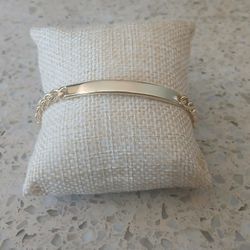 18k Gold Plated ID Bar Bracelet 
