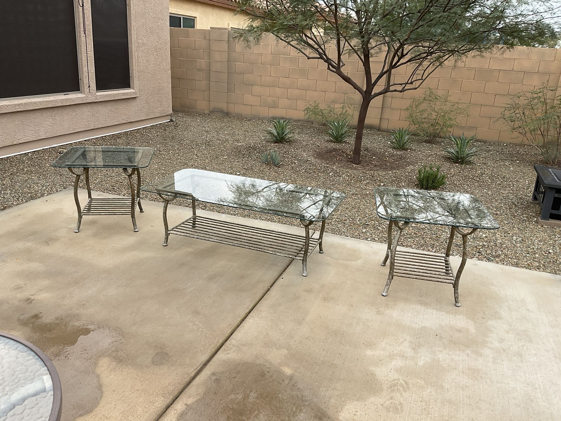 3pc Coffee/End Table Set Indoor/Outdoor