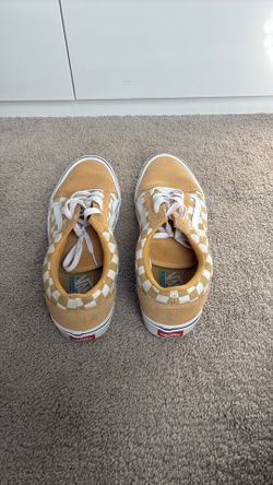 Vans Old Skool Lite “Off The Wall” Ochre Yellow Checkerboard Size 10