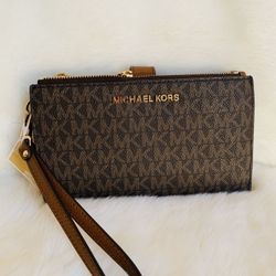 Michael Kors Jet set travel LG double zip wristlet