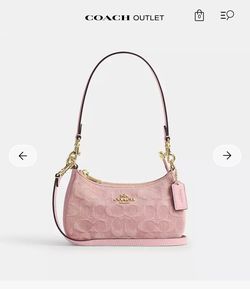 Coach Pink Mini Terry Denim