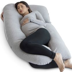 U Shaped Pregnancy Body Pillow Detachable Grey